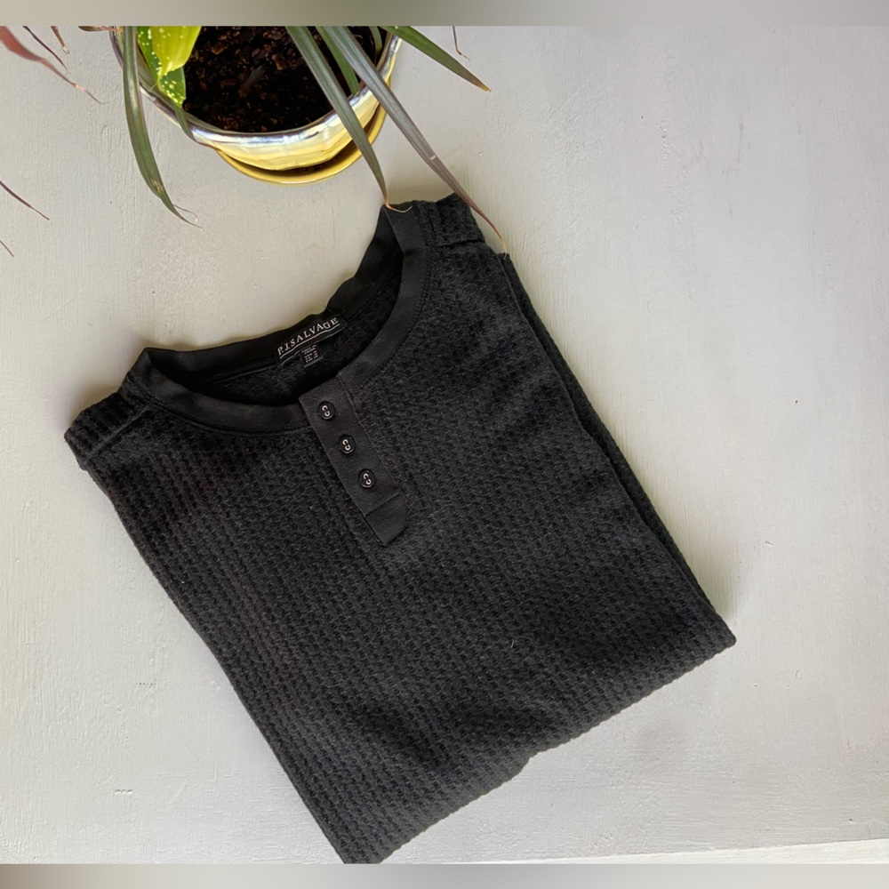 NWT PJ Salvage Cozy Waffle KnitTop - Picture 2 of 7